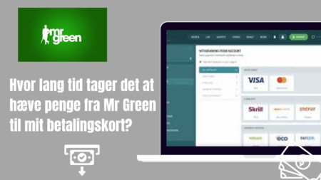 Hvor lang tid tager det at hæve penge fra Mr Green til mit betalingskort?