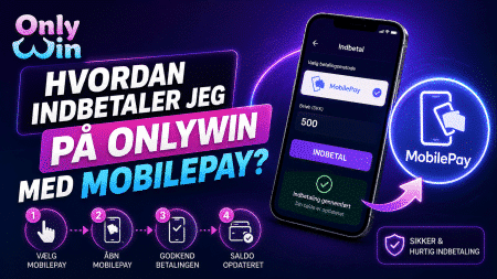 Hvordan indbetaler jeg på OnlyWin med MobilePay?